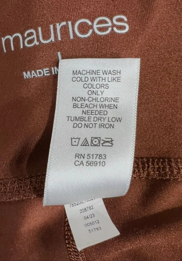 Maurices Luxe Pocket 8in Biker Brown Shorts Size L Super High Rise Stretch - Image 7
