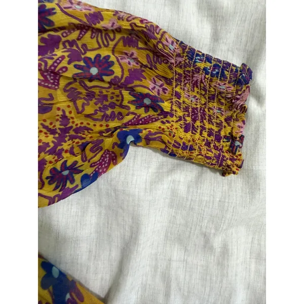 Anthropologie Chiffon Maxi Dress Womens Medium Semi Sheer Mandala Print - Image 10