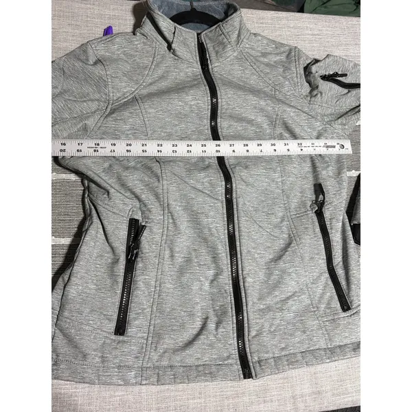 Free Country Womens Softshell Jacket Full Zip Gray Size Medium Fleece Lined‎ - Image 3