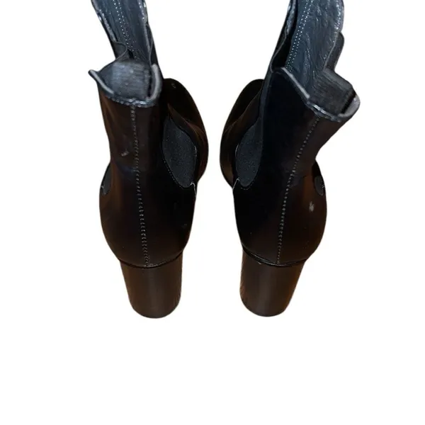 Napoleoni Black Leather Booties Size 6.5 Black - Image 2