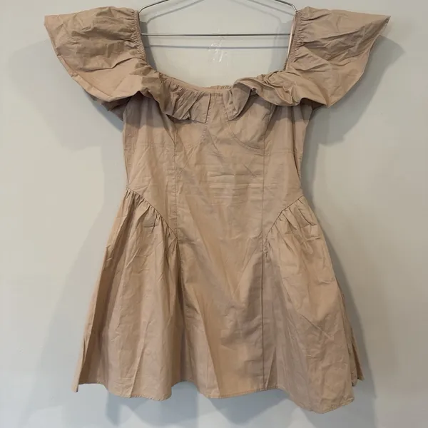 NWT Revolve Le Lis Off the Shoulder Mini Dress with Ruffles Size Medium 2803 - Image 2