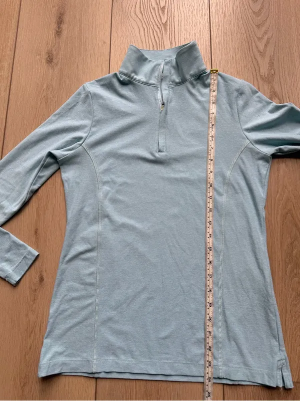 Women's Peter Millar Perth Melange Quarter-Zip Pullover Size Small Heather Blue - Image 10
