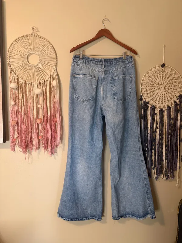 Free People CRVY Misfit Flare Denim Jeans Blue Size 30 - Image 5