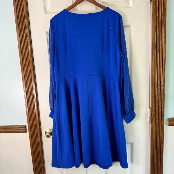 Seta T Fit & Flare Dress Square‎ Neck Long Sleeve Party Cocktail XL - Image 11