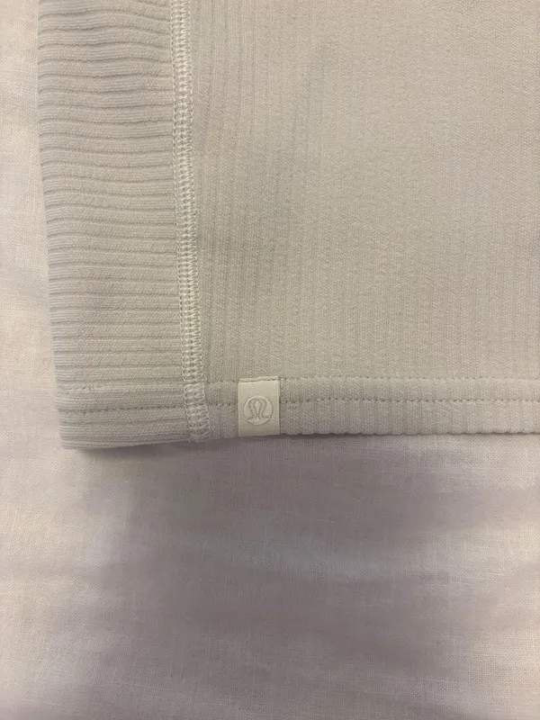 Lululemon Cropped Ribbed Tank Top Off-White 2 - Image 4