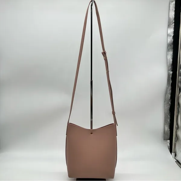 Samara Dusty Rose Crossbody Bag with Minimalist Clean Design Adjustable Strap - Image 4