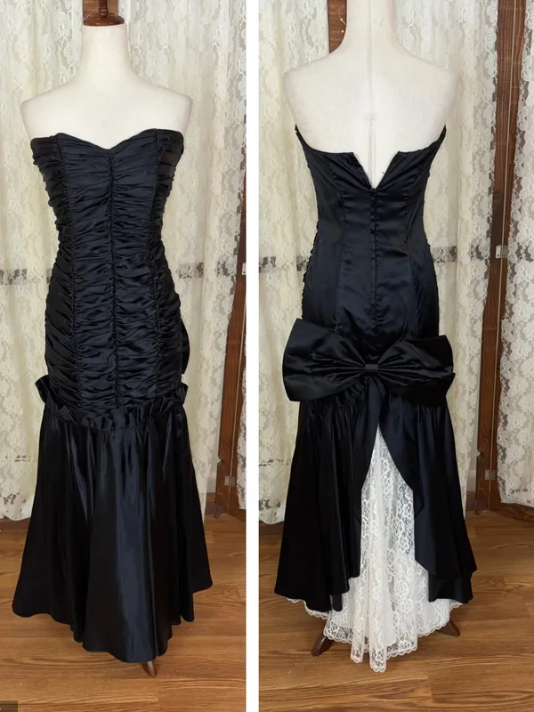 Gorgeous Vintage 90s Gunne Sax Taffeta Prom Gown - Image 2