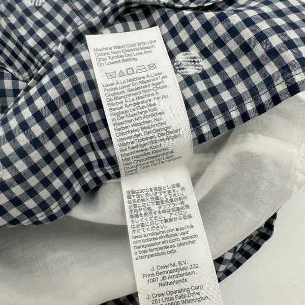 MADEWELL Embroidered Tiered Pull-on Mini Skirt Gingham Check Women’s S - Image 6