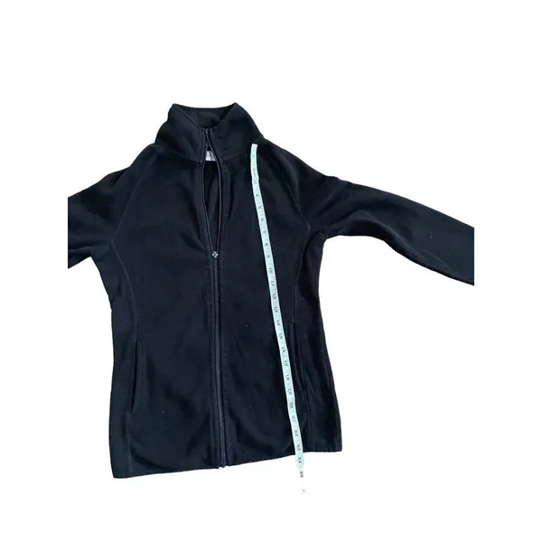 White Cross full zip black fleece jacket‎ sz S - Image 5