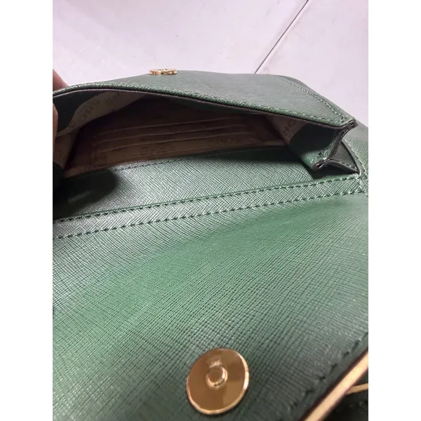 Michael Kors Voyager Medium Top Zip Tote Dark Green Saffiano Leather Handbag - Image 13