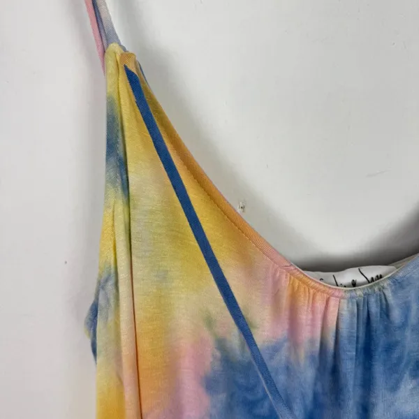 NWT Sadie & Sage Tie Dye Sleeveless Maxi Dress Blue Yellow Size Large L NEW - Image 5