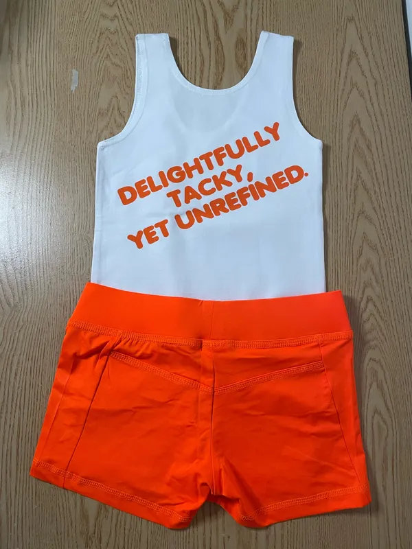 New Hooters girl Uniform tank and shorts Outfit size Xs/Xxs - Image 2