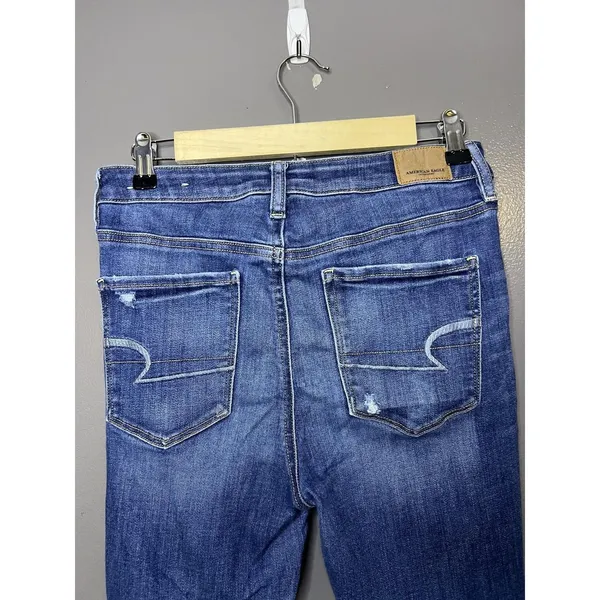 American Eagle Outfitters Super Hi-Rise Jegging Jeans Womens 8 Short Distressed - Image 5