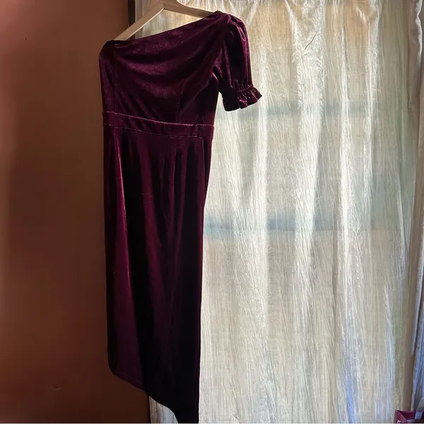 INSPR NY‎ Brittany Xavier Velvet One Shoulder Dress Whimsigoth Asymmetric NWT S - Image 6