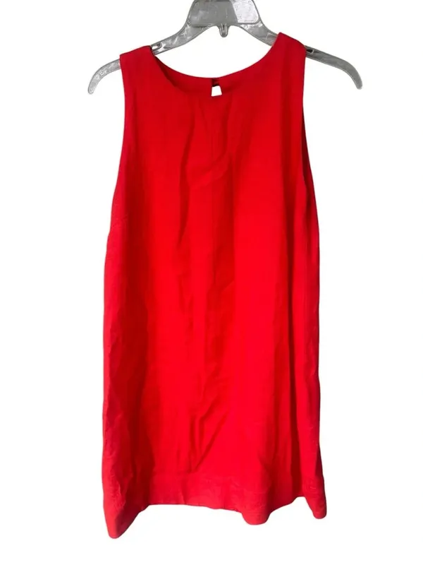 Emerson Fry Love Tomas MARCELLE SHIFT DRESS - GRENADINE LINEN Red Small - Image 3