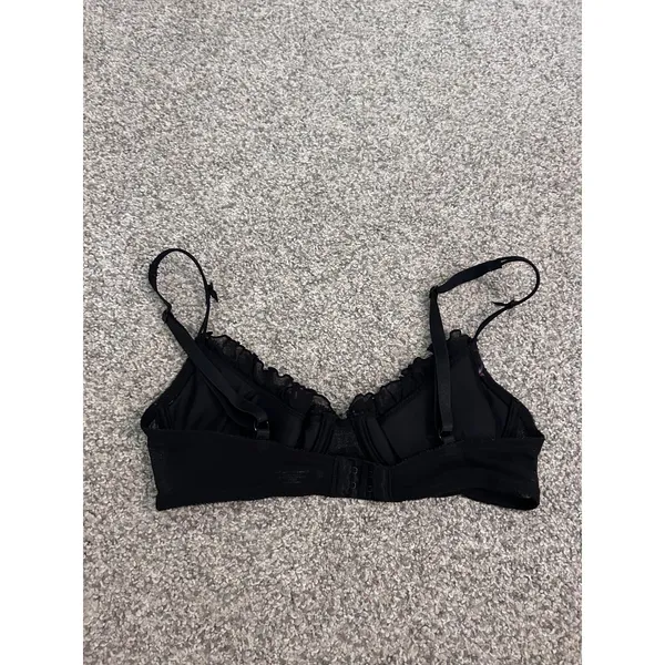 Victoria's Secret Sexy‎ Little Things Black Pink Heart Bra 34B Underwire VTG Y2k - Image 3