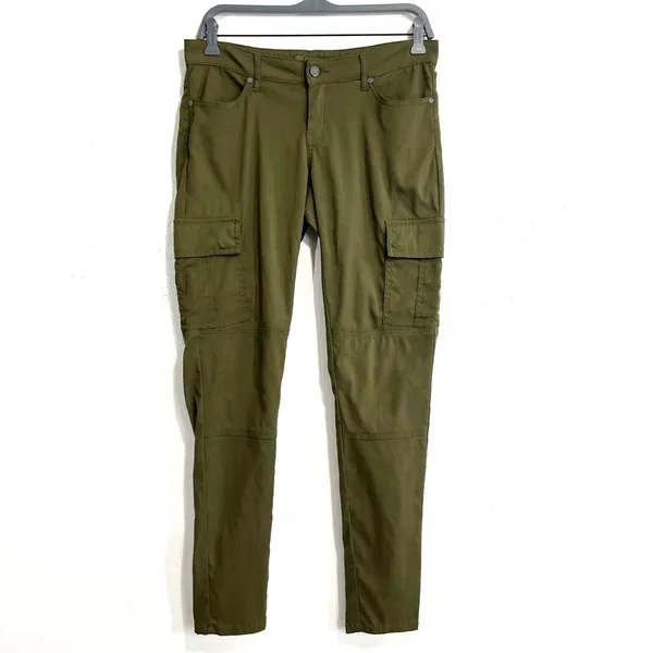 Prana Meme Cargo‎ Pants Womens Size 6 Green Olive Outdoors Hiking Climbing - Image 2