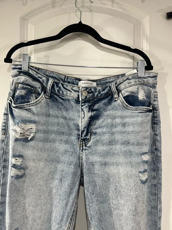 Vervet Lovervet Acid Washed Mid Rise distressed straight leg - Image 8
