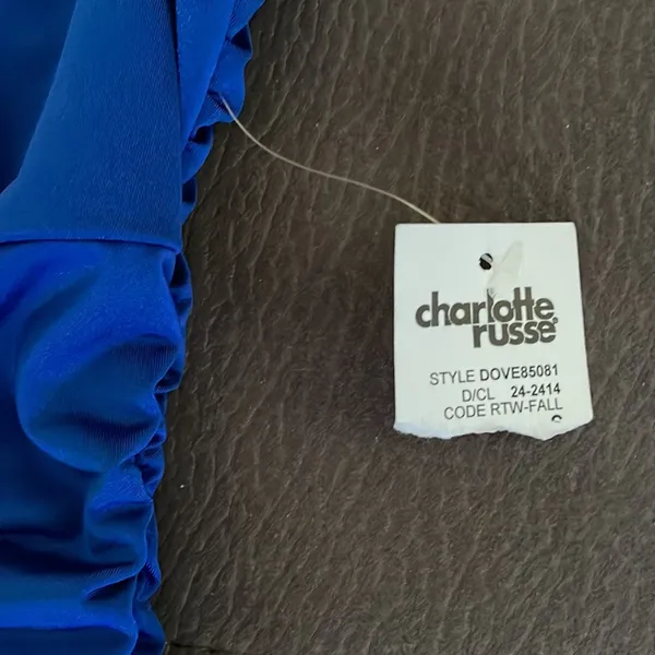 CHARLOTTE RUSSE New with Tag Royal Blue Sleeveless Dress Size Small - Image 4