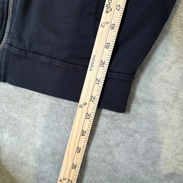 Armani Exchange Zip Up Hoodie Black Pink Logo‎ French Terry Sweatshirt Womens S - Image 8