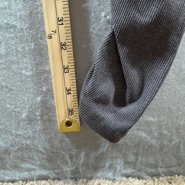 1712 | Alo Yoga Y2K Goddess Ribbed Leg Warmer Yoga Leggings Black Grey Womens S‎ - Image 4