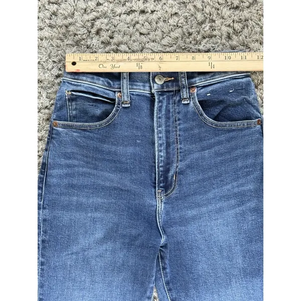 Abercrombie & Fitch The Flare Jeans Women’s Size 0/25 Blue Denim Boho High Rise - Image 7