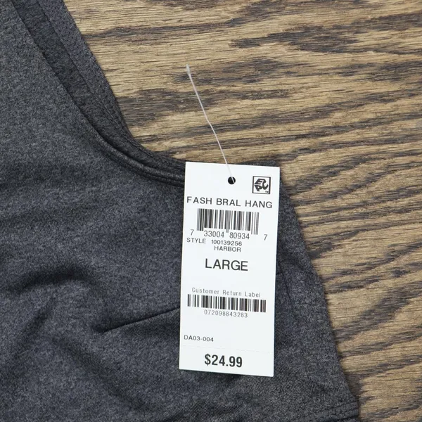 NWT Jenni Womens Square-Neck Bralette 100139256 Gray L - Image 4