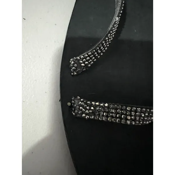Free‎ People Silver Crystal Cove Strappy Sparkle Sandal Size 9.5/10 Euro 40 - Image 2