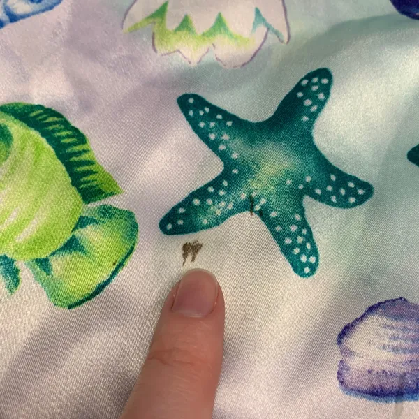 Victorias Secret Satin‎ Sleep Shirt Womens XS Fish Starfish Button Down Pajama - Image 9