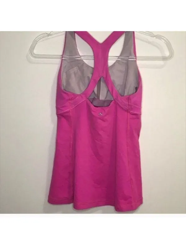 Lululemon Athletica Run: Fast Track Racerback Tank Top Size 6 Pink Womens Athlet - Image 4