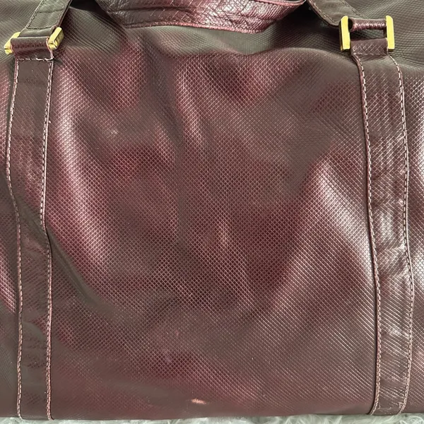 Vintage Bottega Veneta Leather Overnight‎ Duffle Bag - Image 3