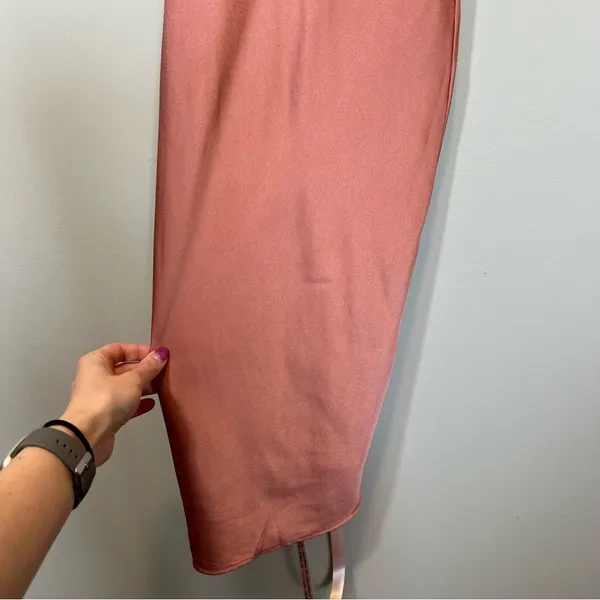House of CB Myrna Rose Pink Satin Corset Midi Dress‎ XS NWT - Image 4