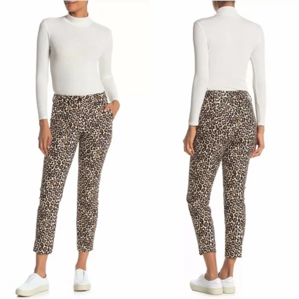 NWT J. Crew Leopard Print Slim Pants - Image 2