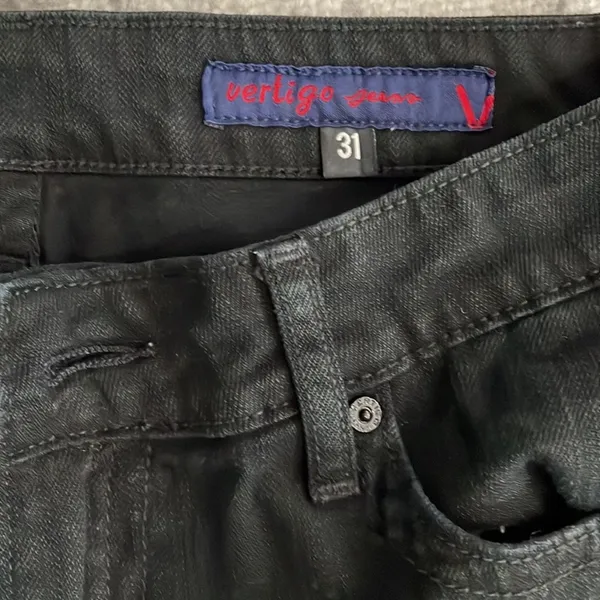 Vertigo Paris Mid Rise Black Boot Cut Denim Jeans 31 - Image 3