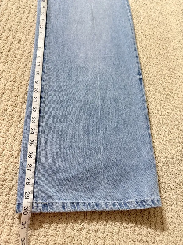 Rewash Light Wash Wide-Leg Jeans - Image 7