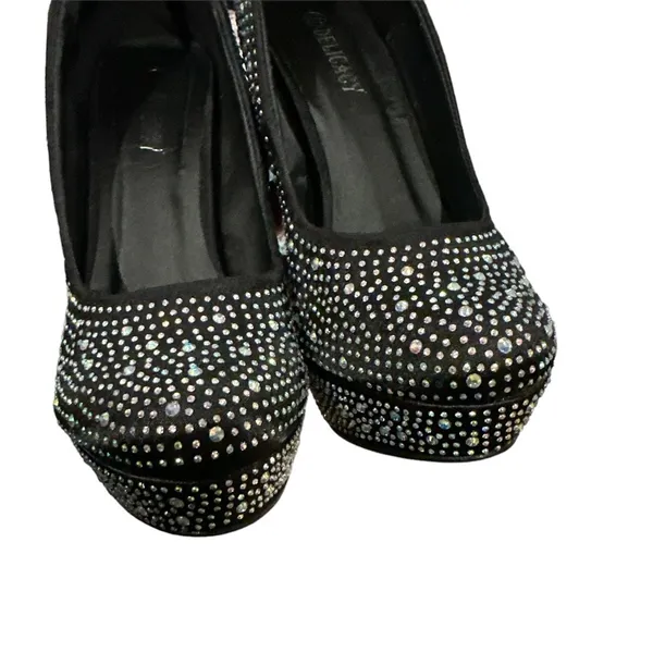 Delicacy Deluxy Platform Dance Club Stiletto Bling Jeweled Shoes 6.5 - Image 7