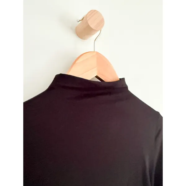 Madewell | NWT Ruched Mockneck Long Sleeve Top Black | Sz L - Image 5