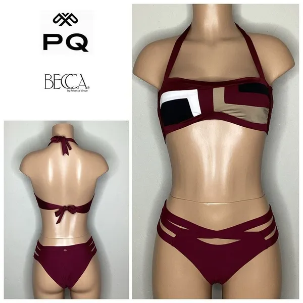 New. PQ & Becca color block bikini. Small. Retails $159 - Image 2