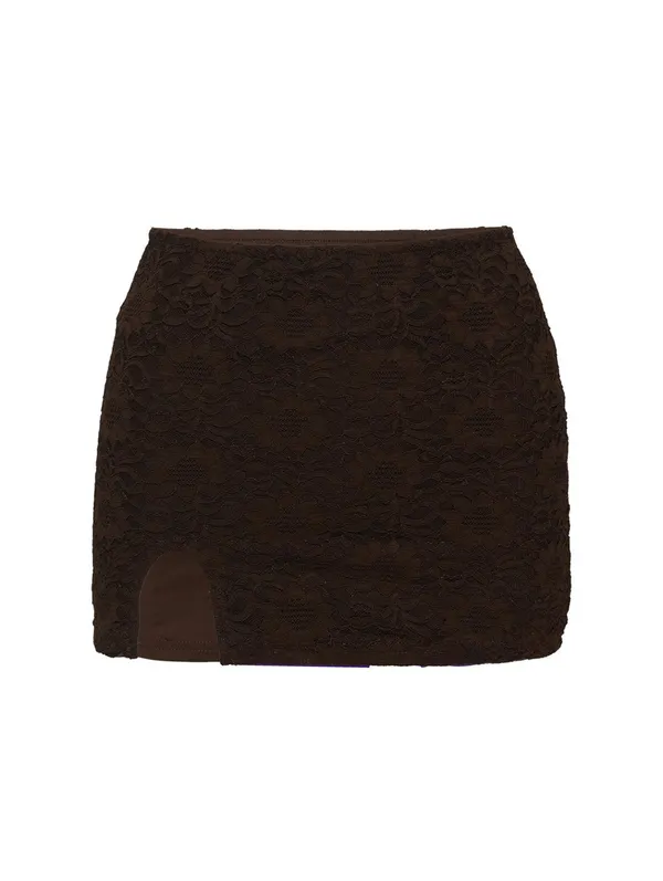 Princess Polly Bennington Lace Skirt Brown - Image 2