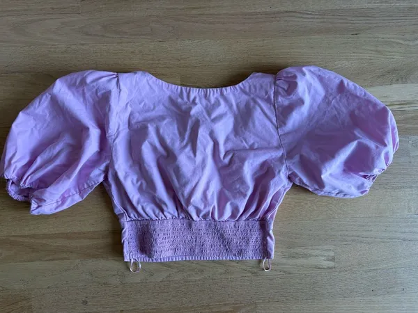 Abercrombie & Fitch pink Tie-Front Crop Top - Image 3