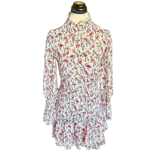 Princess Polly Dress Sz 2 Mini Floral Ruffle Tiered Sheer Whimsical Coquette - Image 2
