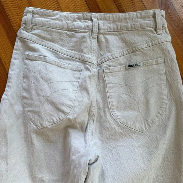 Rolla’s Sailor High-Rise Wide-Leg Jeans in Cream Size 29 - Image 7