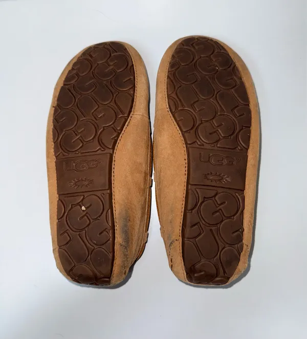 UGG Bella II Moccasin Slippers Chestnut Brown Suede Fur Lined - Image 11