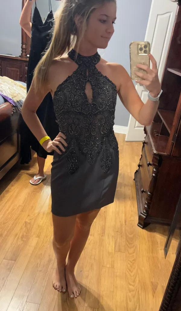Short Cocktail Dress Black - Image 4