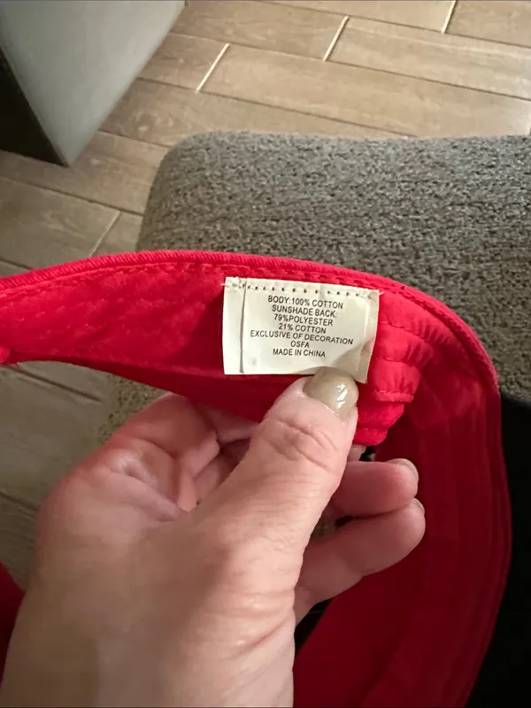 Disney Parks Red Minnie Mouse Logo Visor - Image 5