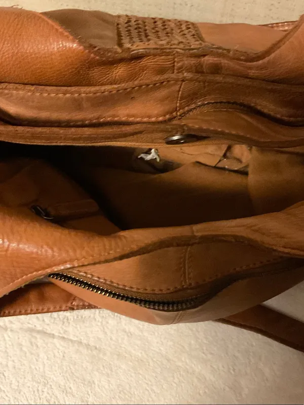 Woven Center Detail Hobo Bag in Brown - Image 8