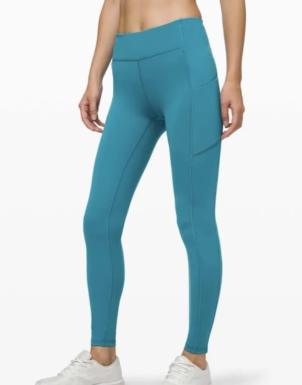 Lululemon Speed Up Tight 28" *Full-On Luxtreme Women's Sz 6 Teal - Image 3