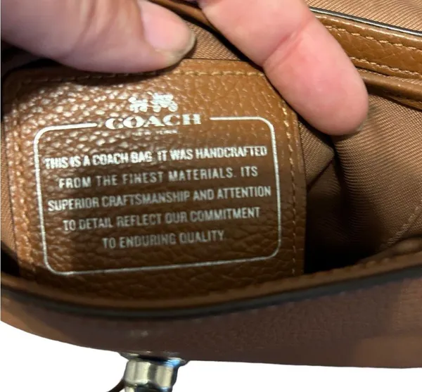 Coach light brown Crossbody Shoulder Bag Pebble Leather - Image 7