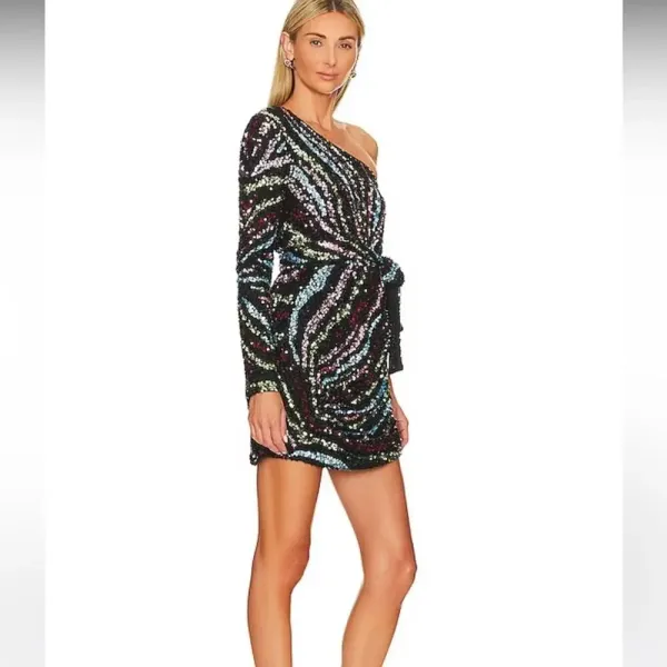 SHOW ME‎ YOUR MUMU Shimmy Mini Dress in Starburst Sequins NWT size XS Party - Image 8