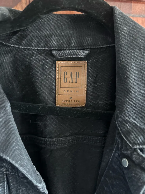 Gap Oversized Black Denim Jacket - Image 3